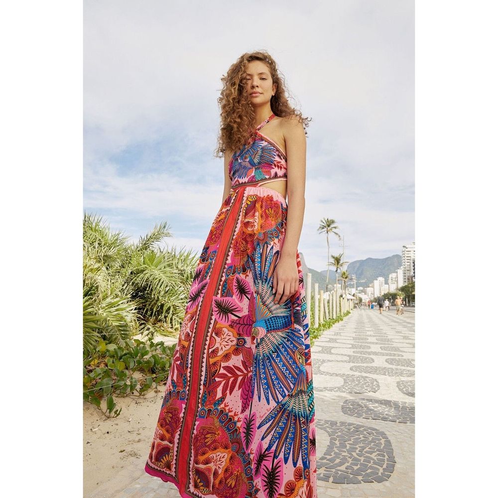 FARM Rio Vibrant Tropical Maxi Dress